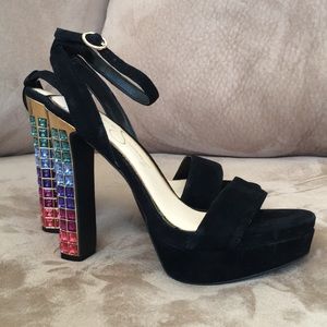 Jessica Simpson jewel embellished platform heels